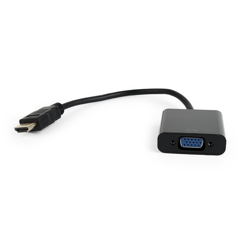 Adaptateur HDMI /M vers VGA /F + Audio jack 3.5 mm Noir - 0.15 m - Trademos