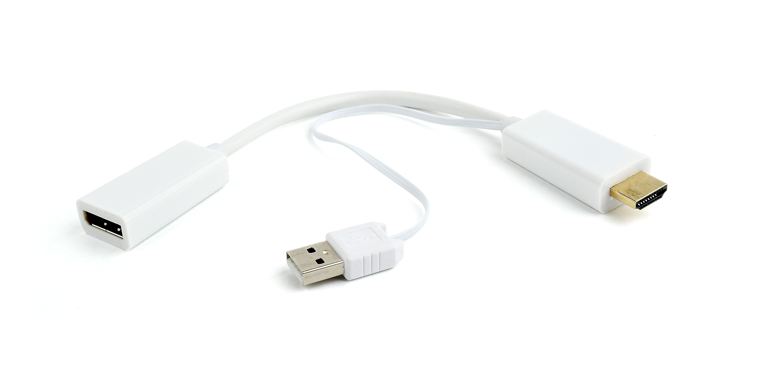 Adaptateur HDMI /M + USB A /M vers Displayport /F - 0.15 m