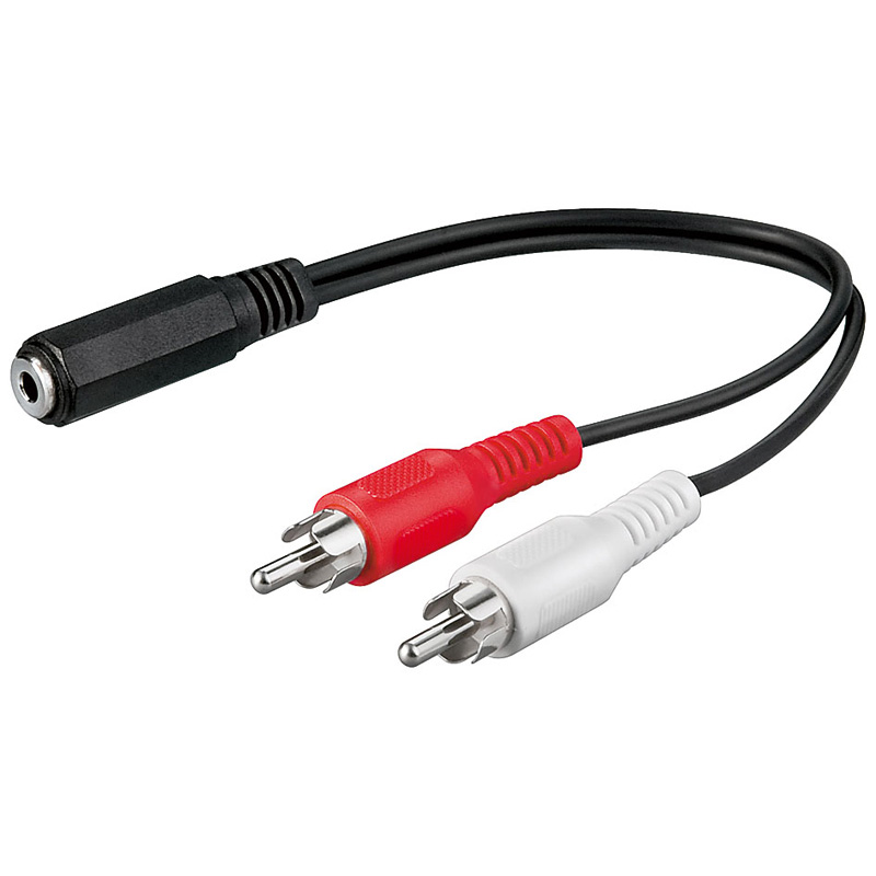 Adaptateur Jack 3,5 mm Mono / M > RCA / F - Trademos