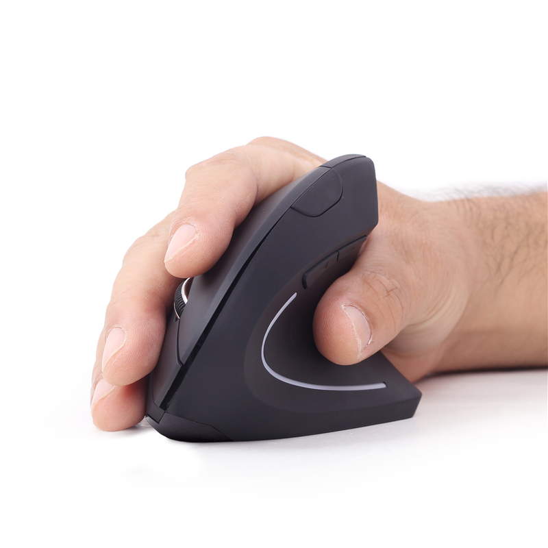 Souris optique ergonomique sans fil 1600 dpi 2,4 GHz pour gauchers