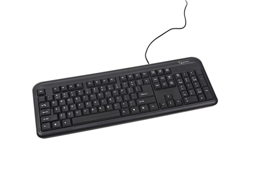 Clavier QWERTY USB 104 touches Noir - Cordon 1.40 m - US - Trademos