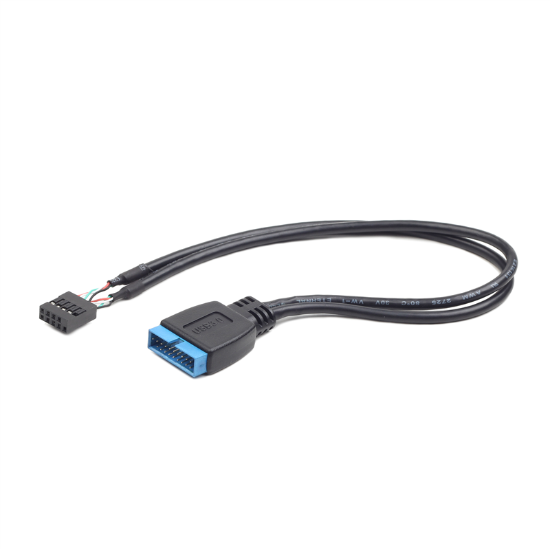 Cordon interne USB 2.0 / F vers USB 3.0 / M - 0.30 m - Trademos