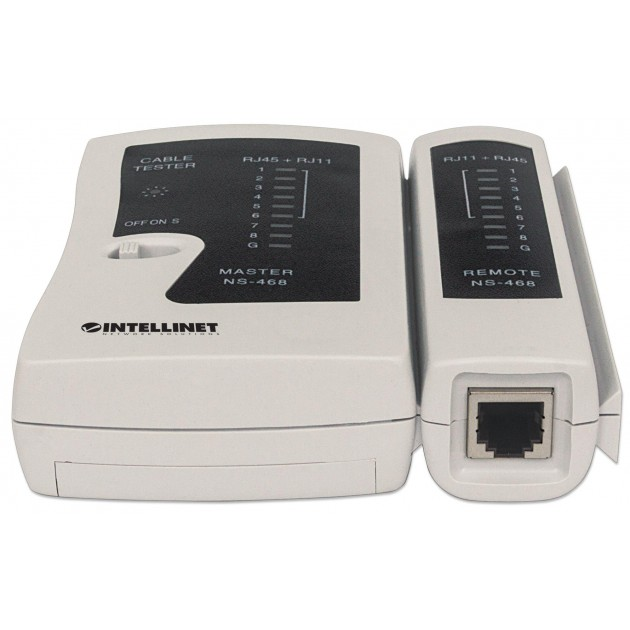 Testeur De Câble Réseau RJ11/RJ12/RJ45 - Pour Câbles LAN Téléphone, Détection Court-circuit, Mode Lent - Avec écran LED