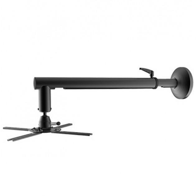 Support mural Extensible 93 à 152 cm - Vidéo projecteur 15 Kg - Noir -  Trademos