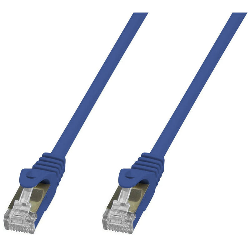 Cordon RJ45 Cat.6A S/FTP - 0,5M - Bleu