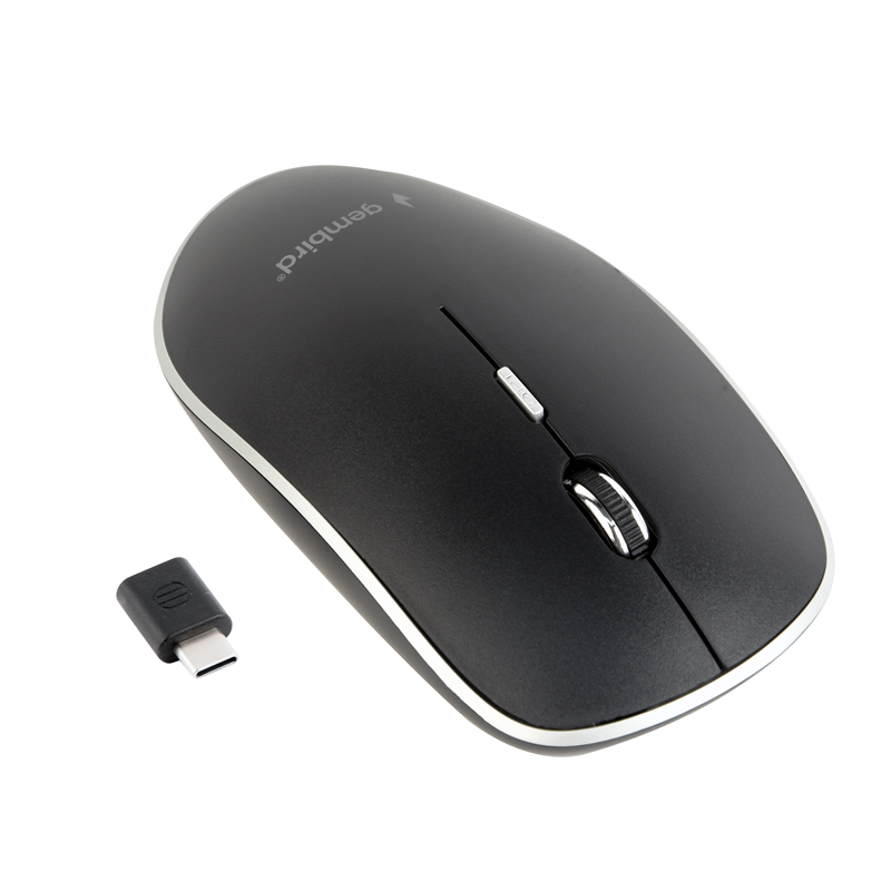 Souris sans fil - 4 boutons - Résol. 800 à 1600 Dpi - Nano USB Type C -  Noir - Trademos