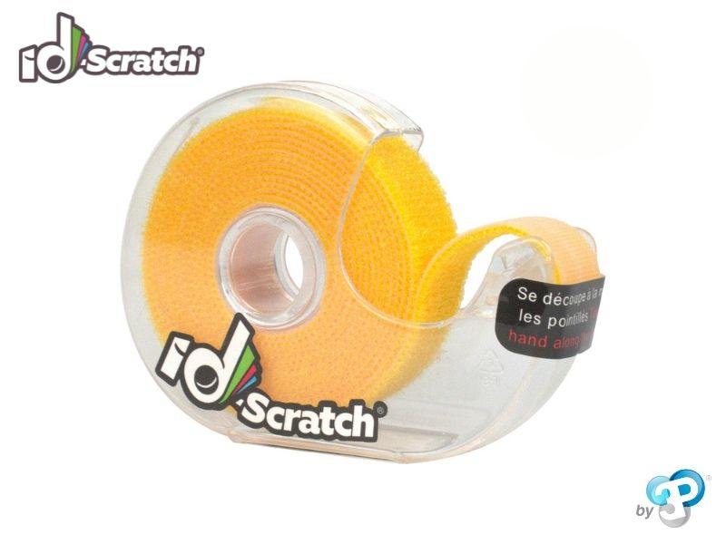 ID-SCRATCH - Bande scratch auto aggripant pré découpée - MEDIUM YELLOW - 2 m